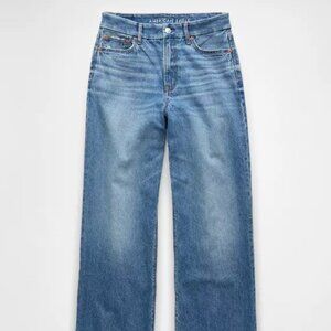 NWOT AE Strigid Curvy Super High-Waisted Baggy Straight Jean